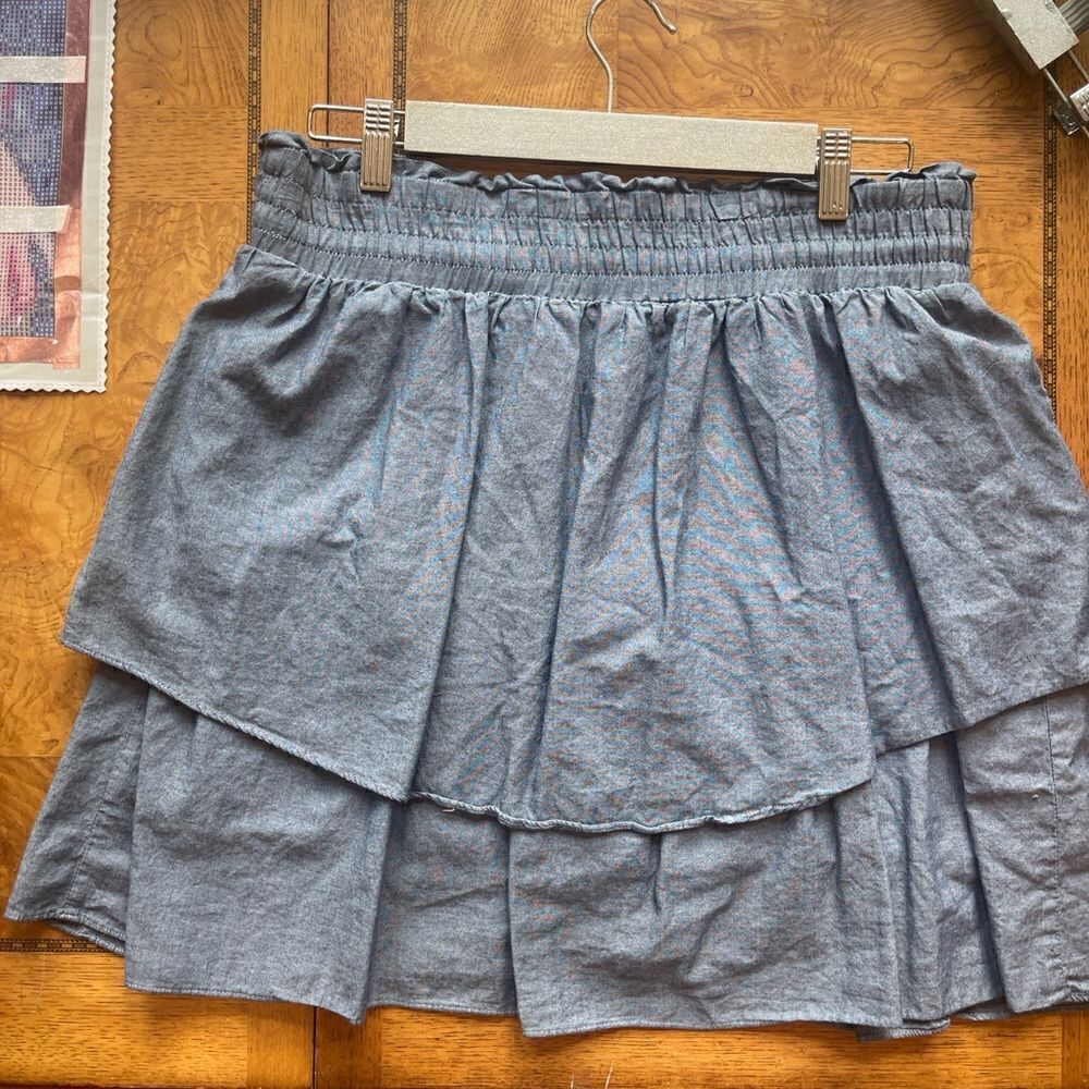 ADORABLE FUN Blue Two Ruffle Skirt - Picture 16 of 17